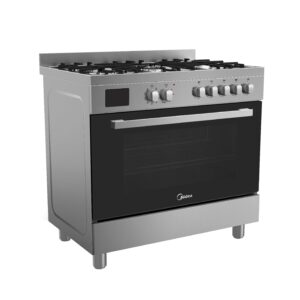Midea 90cm Freestanding Stove with Gas Cooktop | 109L Oven & Sleek Design