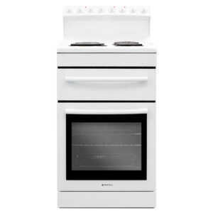 Parmco 540mm Freestanding Stove, Radiant Coil Cooktop, Electric Oven, White