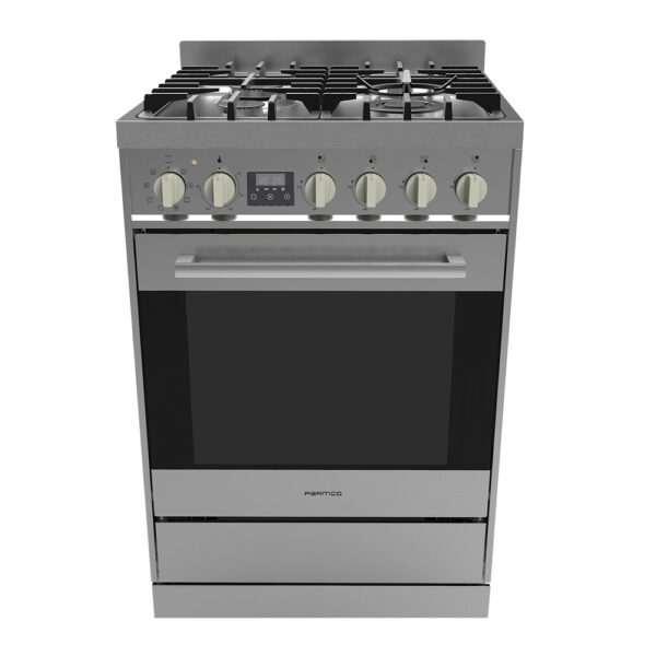Parmco Freestanding Stove, 600mm, Combination, Stainless Steel
