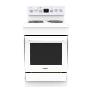 Parmco 600mm Freestanding Stove, Solid Plate Cooktop, Electric Oven, White