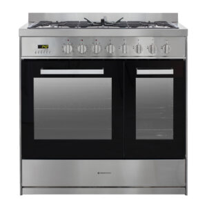 Parmco 900mm Combination Freestanding Stove, 1 & 1/2 Ovens, Stainless Steel