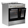 Parmco 900mm Combination Freestanding Stove, 1 & 1/2 Ovens, Stainless Steel - Image 3