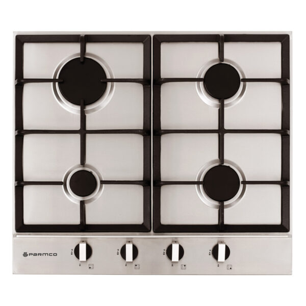 Parmco 600mm Hob, 4 Burner, Gas, Stainless Steel