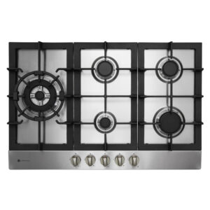 Parmco 770mm Gas Hob, 4 Burner + WOK, Stainless Steel