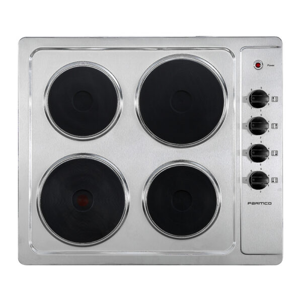 Parmco 600mm, Electric, Stainless Steel Plate, 4 Element Cooktop I Series 1