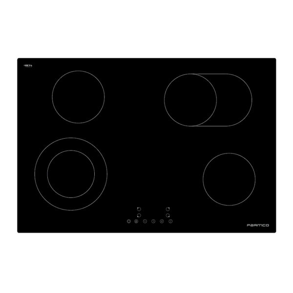 Parmco 770mm Ceramic, Black, 4 Element Cooktop I Series 3