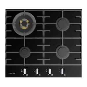 Parmco 600mm Black, Glass, 3 Burner + Wok, Gas Cooktop I Series 7