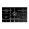 Parmco 900mm Black, Glass, 4 Burner + Wok, Gas Cooktop - Image 2