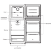 Imprasio 181L Top Mount Fridge Freezer - White Color - Image 3