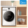 Midea 9KG Steam Wash Front Loader Washing Machine With Wi-Fi - White Color - Image 3