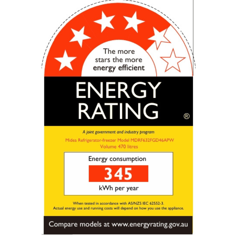 Midea 470L Cross Door Fridge Freezer Stainless Steel with Water Dispenser - Image 7