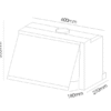 Parmco 600mm Tilta Stepped Back Rangehood, White, LED - Image 3