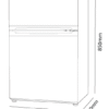 Parmco 85L Under Bench Fridge Freezer, White - Image 5