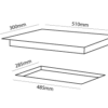 Parmco 300mm Domino Hob, Gas, Stainless Steel - Image 3