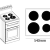 Parmco 540mm Freestanding Stove, Ceramic, White - Image 8