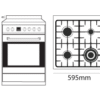Parmco Freestanding Stove, 600mm, Combination, Stainless Steel - Image 4