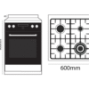 Parmco Freestanding Stove, 600mm, Glass, Gas - Image 3