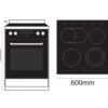 Parmco Freestanding Stove, 600mm, Glass, Ceramic - Image 3