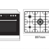 Parmco 900mm Gas, Glass, Freestanding Stove - Image 3