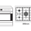 Parmco Freestanding Stove, 900mm, Combination, Stainless Steel - Image 4