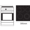 Parmco Freestanding Stove, 600mm, Stainless Steel Ceramic - Image 3