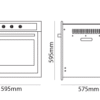 Parmco 600mm 80 Litre Oven, 5 Function, Black Series 1 - Image 3