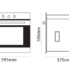 Parmco 600mm 80 Litre, 5 Function, Stainless Steel Oven, Series 1 - Image 3