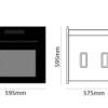 Parmco 600mm 80 Litre, 11 Function, Black Oven Series 6 - Image 3