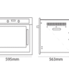 Parmco 600mm Side Opening Oven, Stainless Steel, 7 Functions - Image 3