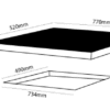 Parmco 770mm Ceramic, Black, 4 Element Cooktop I Series 3 - Image 3