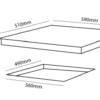 Parmco 600mm, Electric, Stainless Steel Plate, 4 Element Cooktop I Series 1 - Image 3