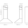 Parmco 600mm Lifestyle Canopy, Stainless Steel, LED - Image 3