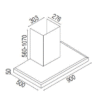Parmco 900mm Canopy, LCD Low Profile, Stainless Steel, LED - Image 3