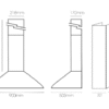 Parmco 900mm Lifestyle Canopy, Stainless Steel, LED - Image 3