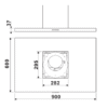 Parmco 900mm Island Canopy, Low Profile - Image 4