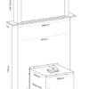 Parmco 900mm Rear Riser Downdraft, Glass - Image 8
