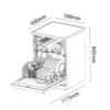 Parmco 600mm Freestanding Dishwasher, Economy, Stainless Steel - Image 5