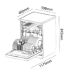 Parmco 600mm Freestanding Dishwasher, Economy Plus, Stainless Steel - Image 5