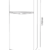 Parmco 362L Fridge Freezer, Top Mount, Silver - Image 4